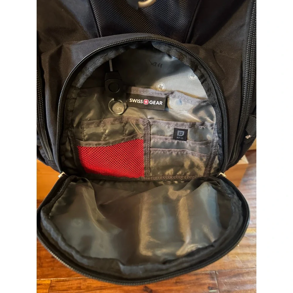 SwissGear Scansmart Laptop Backpack Black RFID Blocking Travel Bag 1900